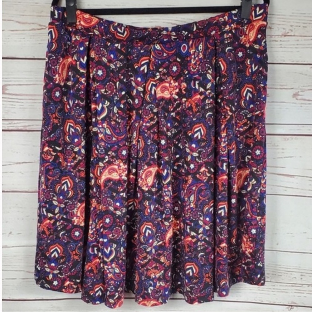 LulaRoe Paisley Madison Skirt Knee Length with Pockets Women's 2XL